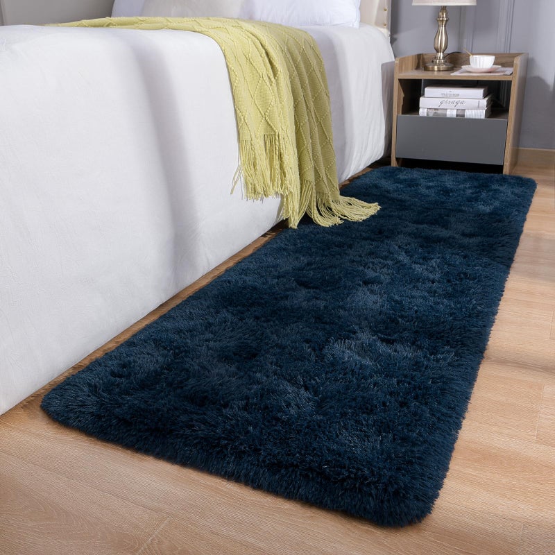 DETUM Navy Blue Runner Rug 2X6 for Hallyway Entryway Kitchen Fluffy Area Rugs for Bedroom Soft Kids Room Rugs Machine Washable Nonslip Carpets Modern Home Decoration - Image 1