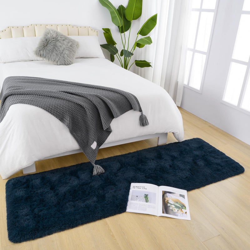 DETUM Navy Blue Runner Rug 2X6 for Hallyway Entryway Kitchen Fluffy Area Rugs for Bedroom Soft Kids Room Rugs Machine Washable Nonslip Carpets Modern Home Decoration - Image 4