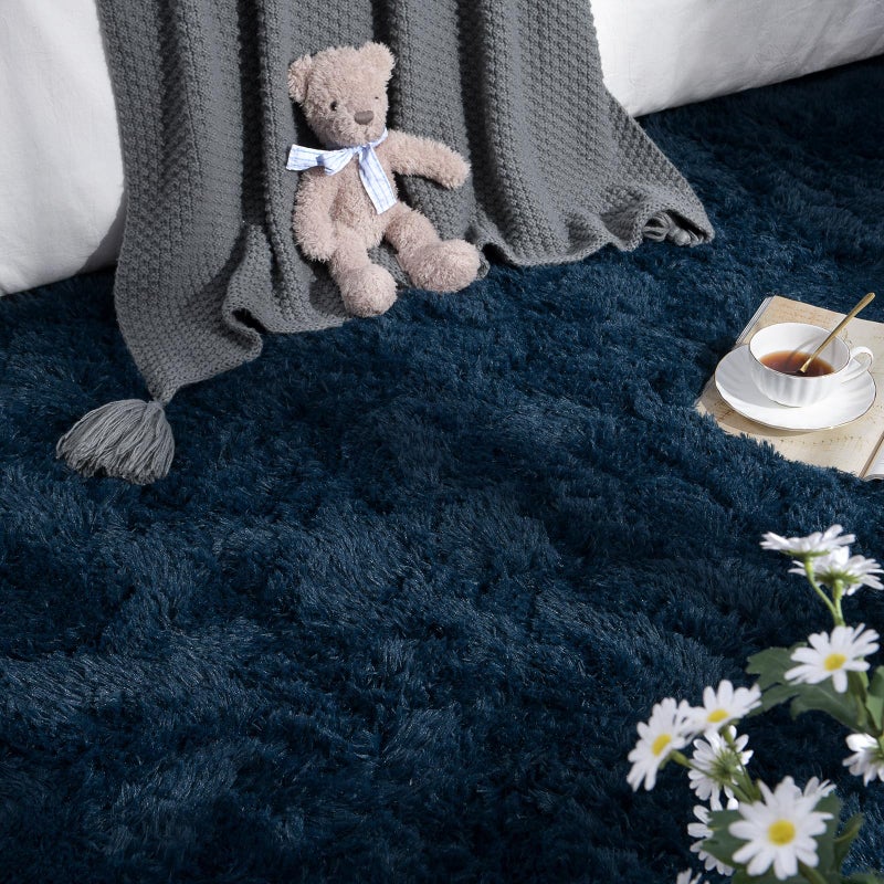 DETUM Navy Blue Runner Rug 2X6 for Hallyway Entryway Kitchen Fluffy Area Rugs for Bedroom Soft Kids Room Rugs Machine Washable Nonslip Carpets Modern Home Decoration - Image 3