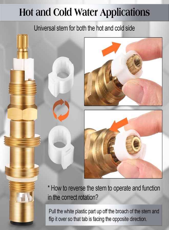 Dreyoo خرطوشة قرص سيراميك بديلة من Dreyoo لـ 910-030، واستبدال ساق المحول لـ 910-022، وخرطوشة صنبور صمام الدش متوافقة مع Price/Pfister، ومحول ساخن وبارد، وهيكل من النحاس - Image 4