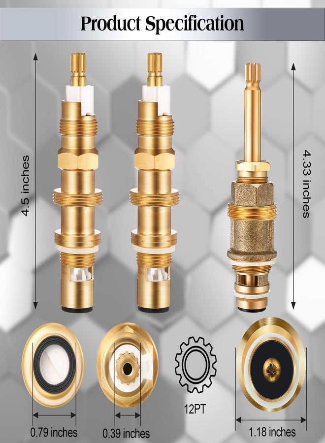 Dreyoo خرطوشة قرص سيراميك بديلة من Dreyoo لـ 910-030، واستبدال ساق المحول لـ 910-022، وخرطوشة صنبور صمام الدش متوافقة مع Price/Pfister، ومحول ساخن وبارد، وهيكل من النحاس - Image 2