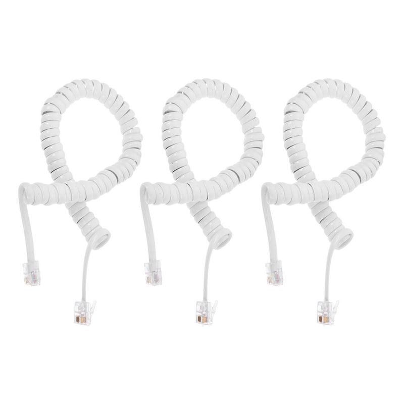 3pcs Curly Telephone Cord Receiver Coil Wire Spring Design for Home Office Use - Image 2