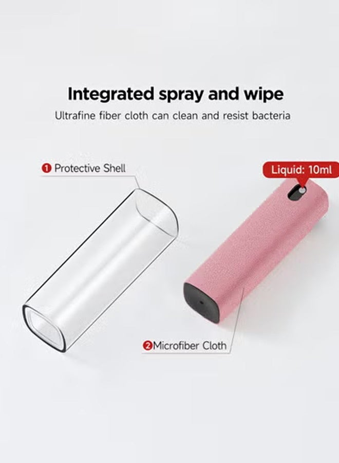 Taimi 3-Pcs All-in-One Touchscreen Cleaner, Spray and Built-in Microfiber Cloth with Clear Protective Case, Screen Cleaner for All Phones, Laptop and Tablet - Pink - Image 5
