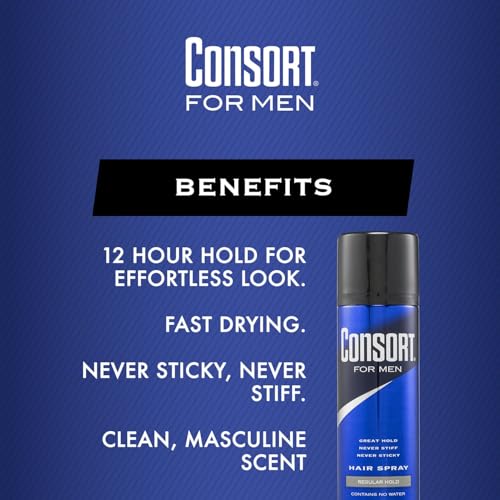 Consort For Men Hair Spray Regular Hold 8.3 oz - Image 3