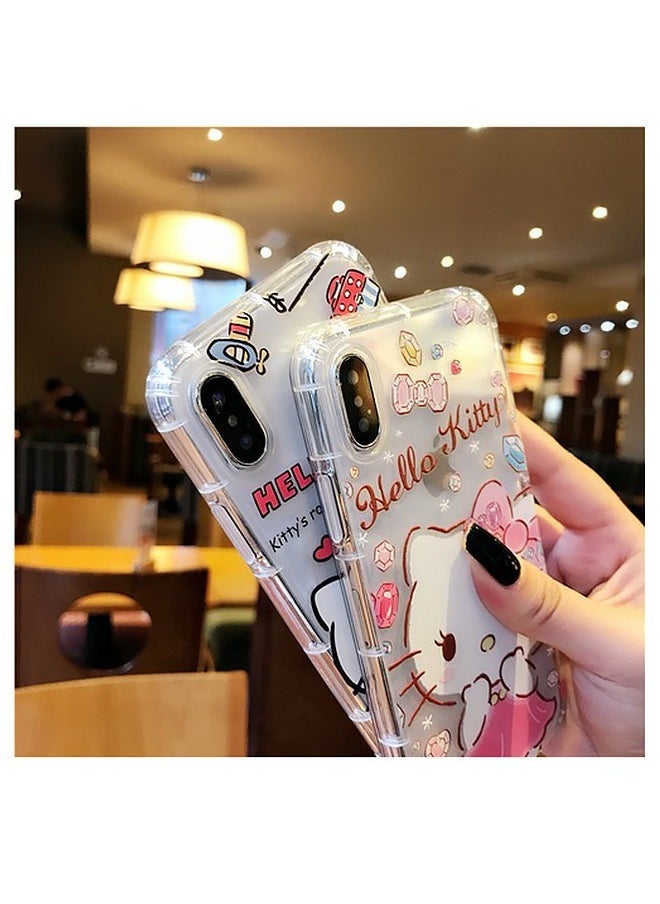 iPhone X/XS Case Cover with Pop Cartoon Hello Kitty Pattern, Made of High Quality, Anti-Yellowing and Anti-Drop, Easy To Install, Full Coverage Lens Protection Phone Case for iPhone X/Xs 5.8 Inch