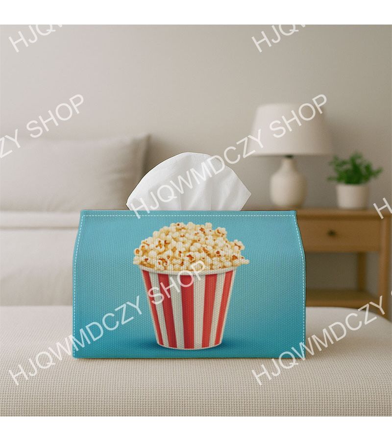 غطاء علبة مناديل الذرة المضحكة 11x13x18 سم منظم مناديل لتزيين المنزل والسيارة - Image 5