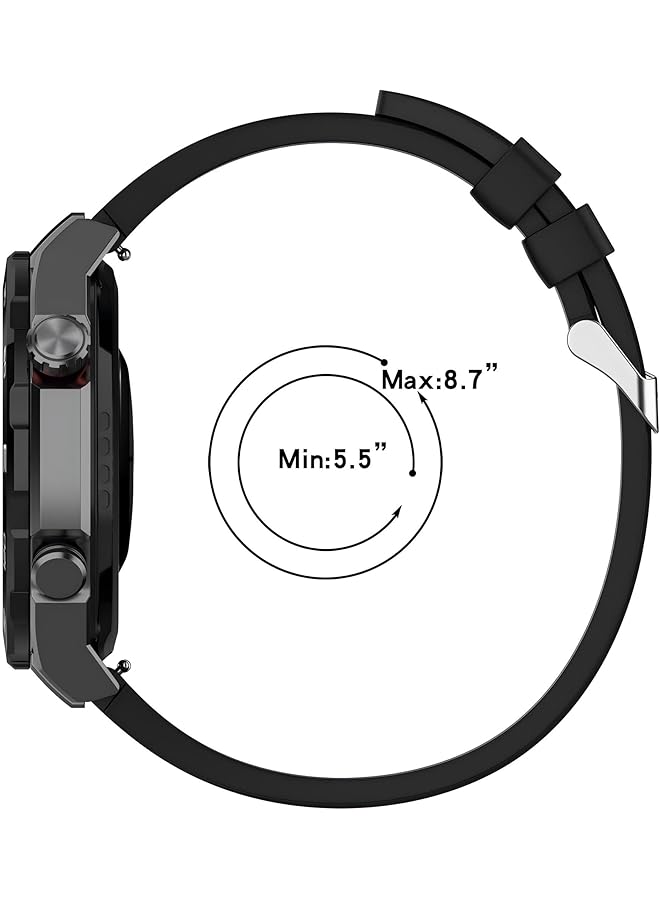 erorex Quick Release Silicone Sport Watch Bands 22Mm Replacement Wrist Strap For Men Compatible With Rolex Seiko Amazfit Huawei 2 Straps  - Image 3