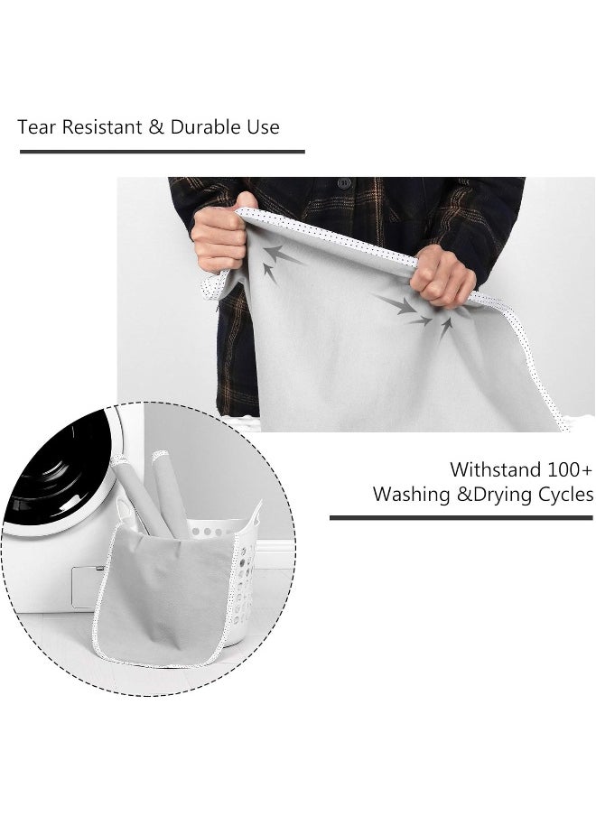 TILLYOU TILLYOU Changing Pad Liners 6PK - Waterproof Flannel Cotton, 27" x 13" - Perfect for Baby Diaper Needs, Gray  - Image 2