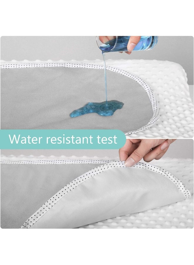 TILLYOU TILLYOU Changing Pad Liners 6PK - Waterproof Flannel Cotton, 27" x 13" - Perfect for Baby Diaper Needs, Gray  - Image 5
