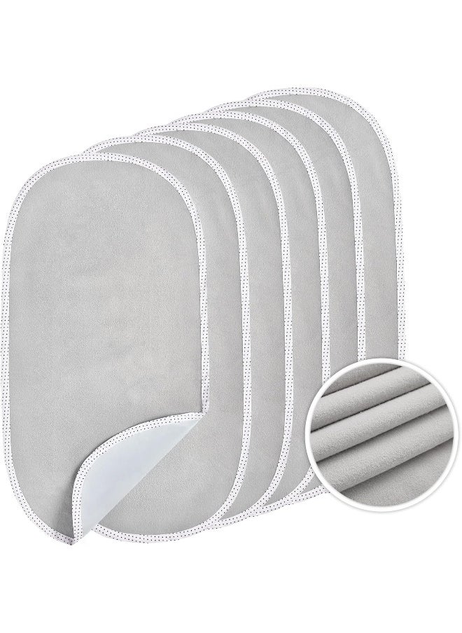 TILLYOU TILLYOU Changing Pad Liners 6PK - Waterproof Flannel Cotton, 27" x 13" - Perfect for Baby Diaper Needs, Gray  - Image 1