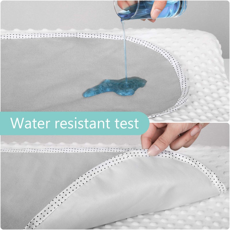 TILLYOU Waterproof Changing Pad Liners 6 Pack, 100% Cotton Reusable Cloth Diaper Liners, Gray - Image 5