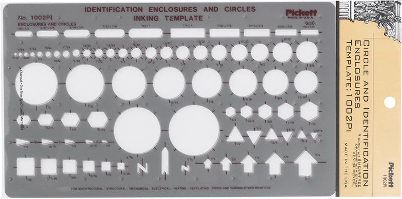 Circle and Identification Enclosures Template, Includes Circles, Squares, Rectangles and More (1002PI)