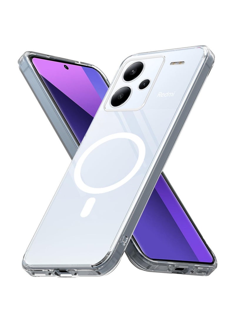Techie - Xiaomi Redmi Note 13 Pro Plus Clear Case with MagSafe – Slim, Anti-Yellowing Cover with Camera Lens Protection, Magnetic Holder Compatible - Image 1