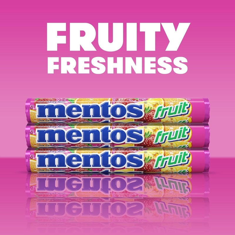 Mentos Chewy Mint Candy Roll - Fruit Flavor - Image 4