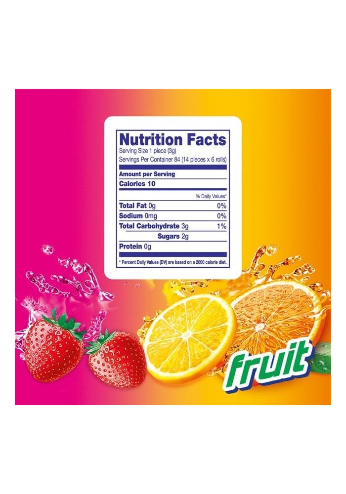 Mentos Chewy Mint Candy Roll - Fruit Flavor - Image 2