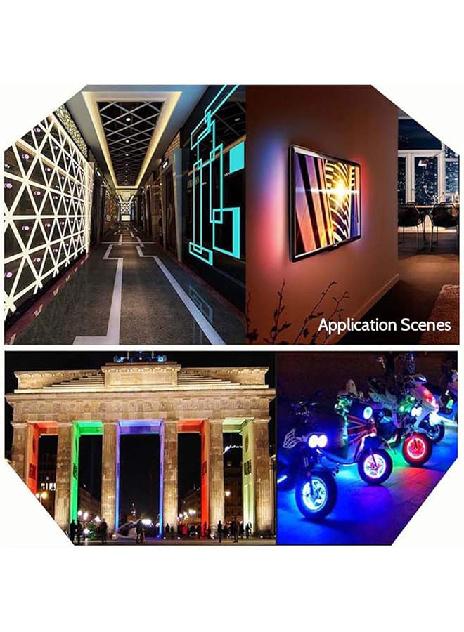 تومشاين وحدة تحكم ذكية صغيرة محمولة بتقنية واي فاي RGB بقدرة 5-28 فولت 100 وات (كحد أقصى) مع جهاز تحكم عن بعد يدعم التحكم في تطبيقات الهاتف الذكي/تغيير اللون/تعديل السطوع/وضع الكاميرا/إيقاع الموسيقى/ - Image 2