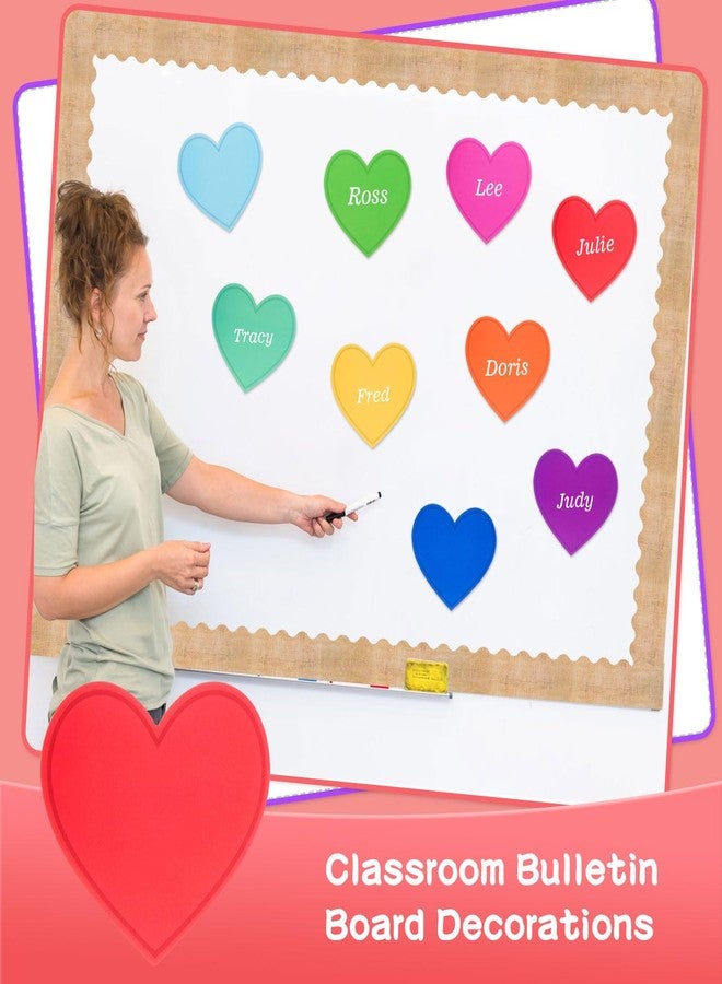MixTeach 180 pcs Colorful Heart Single-Sided Coated Paper Cutouts - Image 5