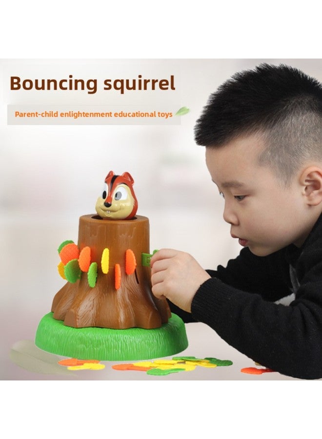 Fun Squirrel Bounce Party Tricky Table Game Pirate Bucket Table Game Parent-Child Interactive Educational Toys-Color:Bouncing Squirrel (470g) - Image 2