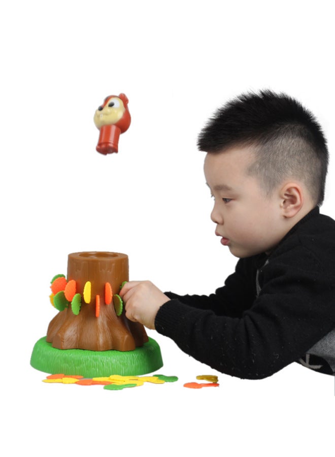 Fun Squirrel Bounce Party Tricky Table Game Pirate Bucket Table Game Parent-Child Interactive Educational Toys-Color:Bouncing Squirrel (470g) - Image 1