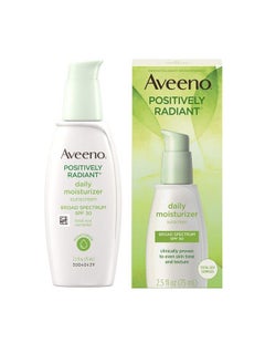 Aveeno Positively Radiant Daily Facial Moisturizer with Total Soy Complex and Broad Spectrum SPF 30 Sunscreen OilFree and NonComedogenic 25 fl oz  - Image 2