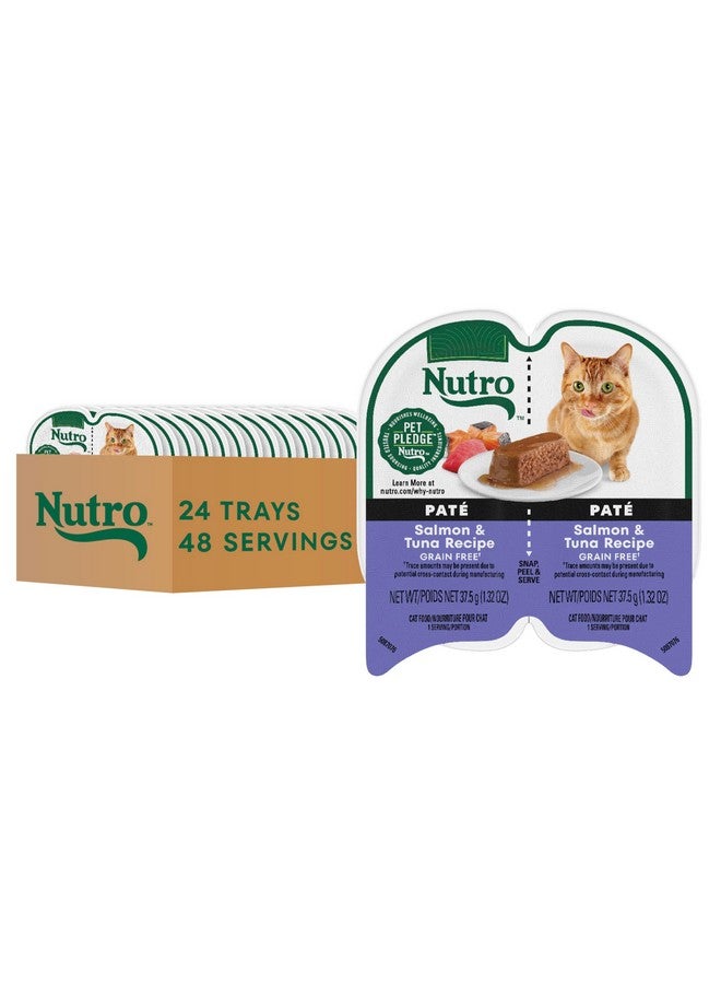 نوترو طعام القطط الرطب "نوترو بيرفكت بورشنز" باتيه بنكهة السلمون والتونة، ٢٫٦٤ أونصة، عبوة مزدوجة (٢٤ قطعة، عبوة واحدة) - Image 1