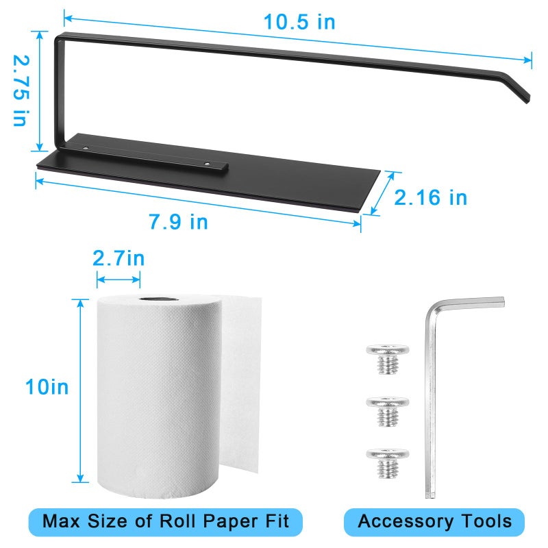 Seropy Magnetic Paper Towel Holder for Fridge, Toilet Paper Roll Holder Magnetic Paper Towel Rack Wall Mount Fridge Organizer for Paper Towels Rolls Bathroom Toilet Pantry RV Kitchen Organizers and Storage - Image 2
