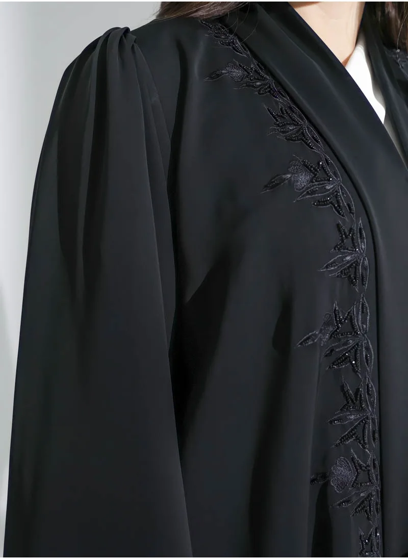 Aara Embellished Detail Abaya Wide sleeve