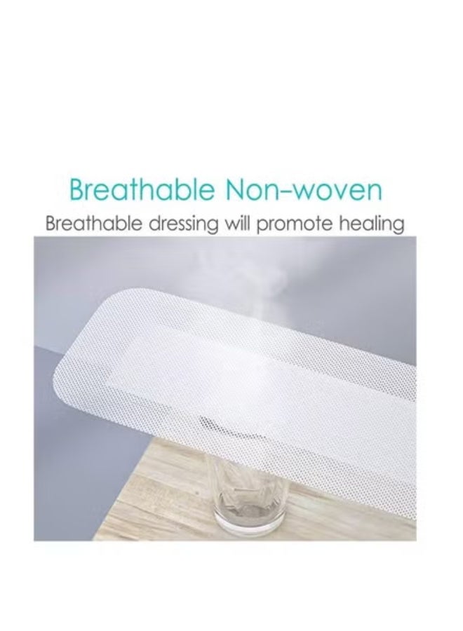 10Pcs Adhesive Island Wound Dressings, Breathable Bordered Gauze, Bandage Patches with Non-Stick Pad for Knee Hip Replacement Arm Leg Abdominal Back Incision Cuts Injury, 4"x10" - Image 5