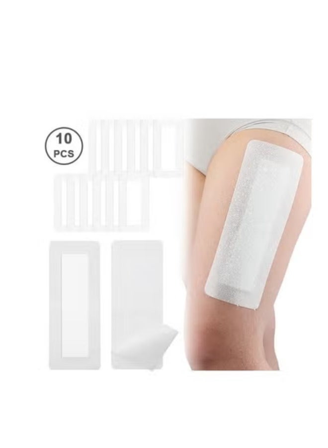 10Pcs Adhesive Island Wound Dressings, Breathable Bordered Gauze, Bandage Patches with Non-Stick Pad for Knee Hip Replacement Arm Leg Abdominal Back Incision Cuts Injury, 4"x10" - Image 1