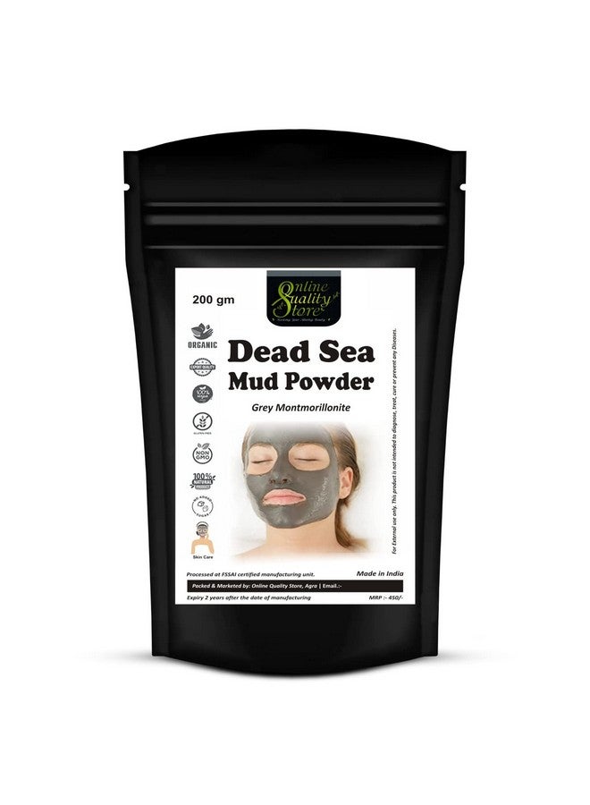 Online Quality Store Dead Sea Mud Powder - 200gm, for Face, Body & Hair | 100% Natural Dead Sea Mud Mask for Face | Face Mask| Dead Sea Mud Revitalizing, Exfoliating Powder Face Pack - Image 1