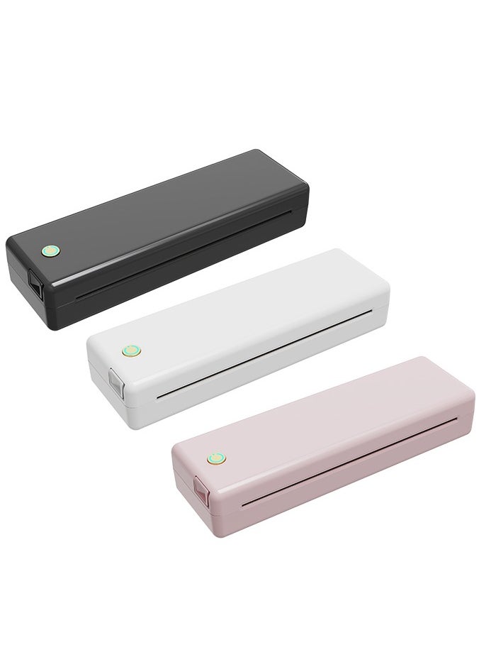 Portable A4 Mini Travel Printer Ink-Free Wireless Bluetooth Cordless All-In-One Thermal Printing Machine, Easy Setup Space Saving Lightweight, Works with iPhone, Android, MacBook, and Windows laptops