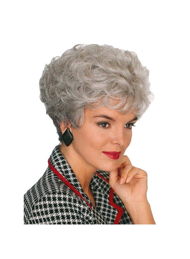 GNIMEGIL Short Grey Wig For White Women Silver Gray Curly Hair Wig Golden Girls Costume Old Lady Wig Grandma Wig Elderly Synthetic Wigs Mommy Granny Cosplay Wig - Image 2
