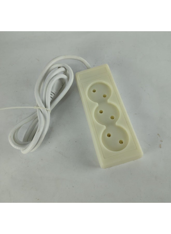شريط طاقة ب ٣  منافذ ،مشترك، أبيض ، ١.٥  متر - Image 1