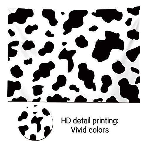 HQM 9x6ft Cow Party Photography Backdrops Black and White Cow Farm Animal Happy Birthday Photo Background Kid's Birthday Party Newborn Baby Shower Banner Props Supplies - Image 3