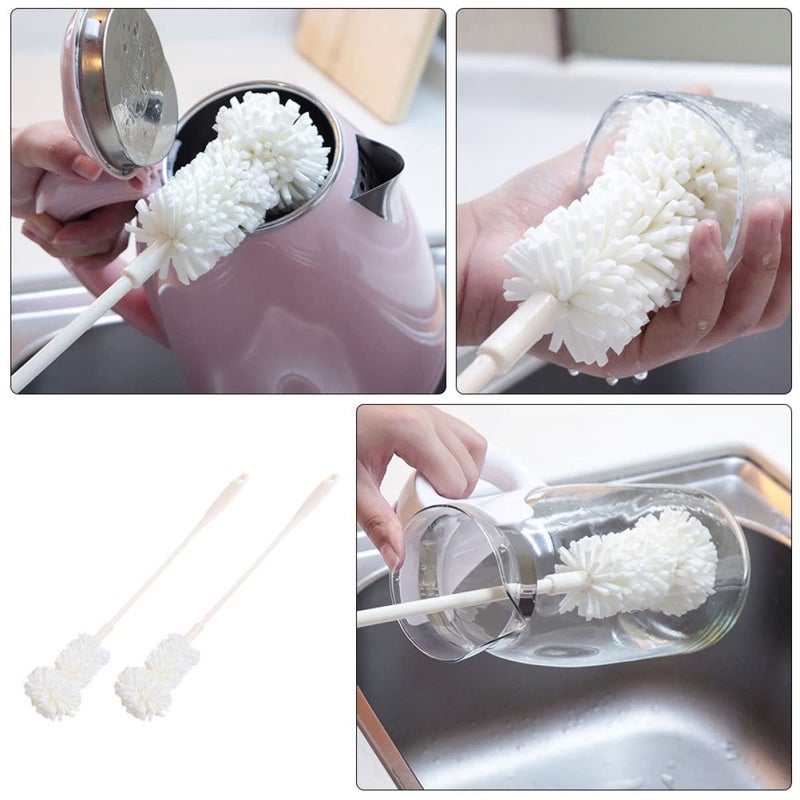 Long Handle Bottle Cleaning Brush Sponge 2 Pack Insulation Cup Scrubber - Image 5