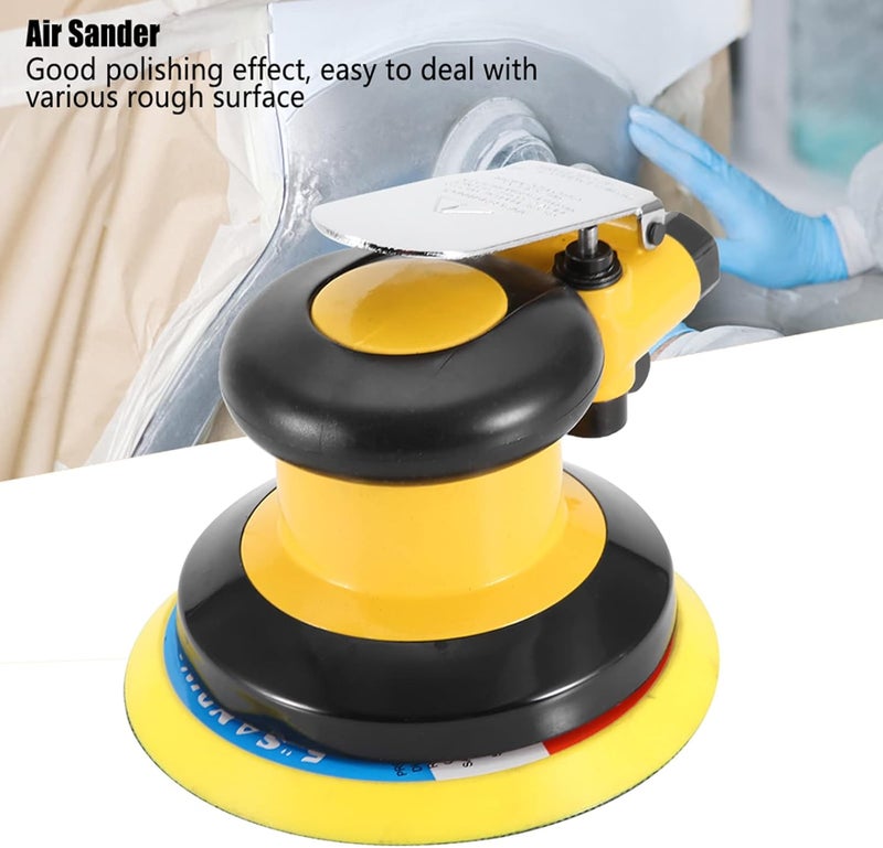 KANASI Pneumatic Sander, 5 inch handheld air grinder polisher 10000RPM for automotive metal wood polishing - Image 2