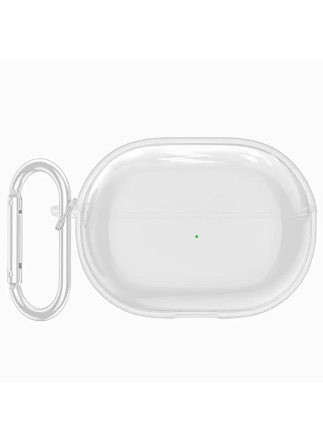 for Huawei Freebuds Pro 5 Bluetooth Earbuds case, High Transparency Soft TPU Shockproof Cover with Keychain,-Clear - Image 1