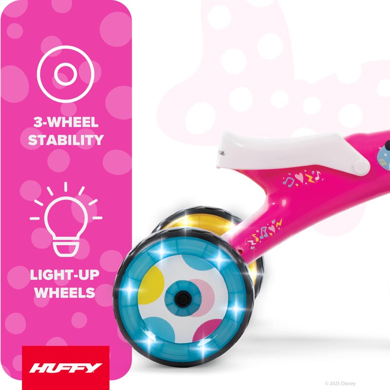 Huffy Disney Minnie Mouse Light Up Kids' Trike, Ideal for Ages 3+, Minnie Mouse Graphics, Colorful and Playful Design, Simple Coaster Brake, Sturdy and Durable, Safe for Toddlers, Girl's - Image 3