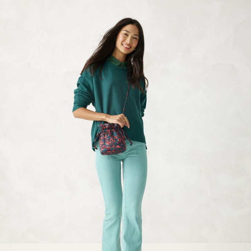 Vera Bradley Women's Premium Cotton Tilden Drawstring Crossbody, Victorian Vines, One Size - Image 2