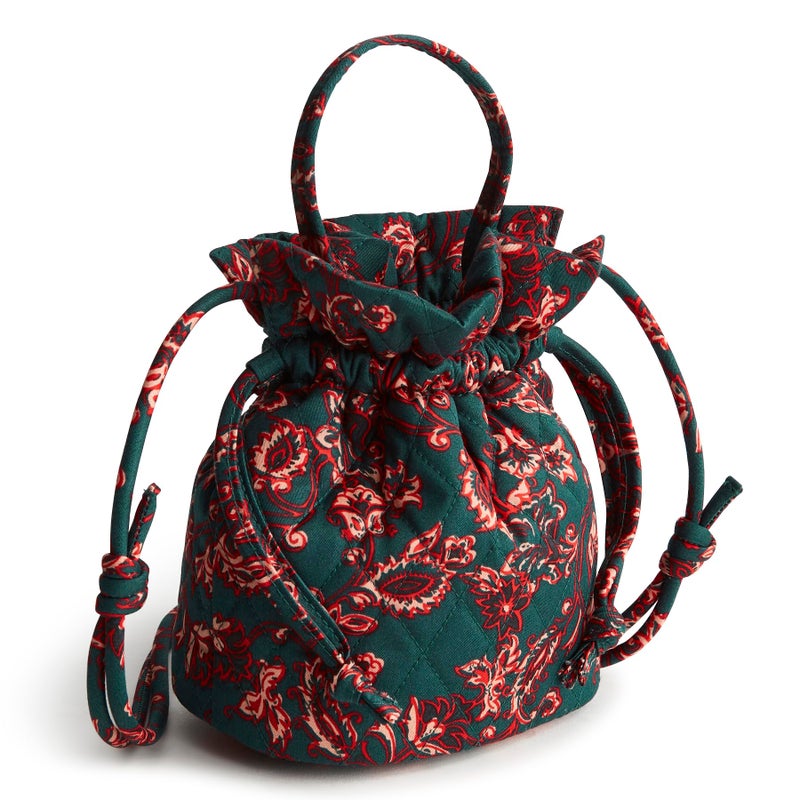 Vera Bradley Women's Premium Cotton Tilden Drawstring Crossbody, Victorian Vines, One Size - Image 1