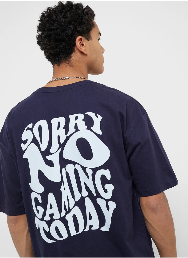 سفنتي فايف Oversized Graphic T-Shirt