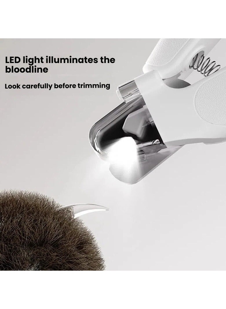 عام مقلم أظافر كهربائي متعدد الوظائف للحيوانات الأليفة - يشمل ملمع أظافر هادئ مع مؤشر بطارية رقمي، وقصافة أظافر مضيئة وآمنة - Image 4