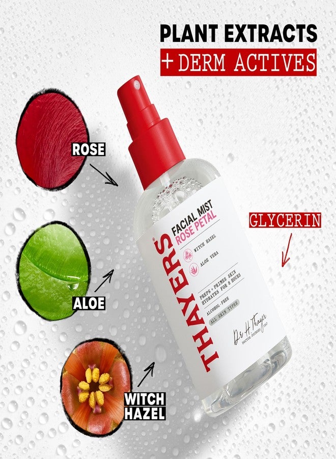 Thayers Alcohol-Free Witch Hazel Facial Mist Toner with Aloe Vera, Rose Petal, Soothing and Hydrating, For All Skin Types, 8 oz - Image 5