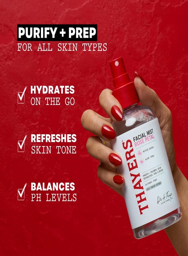 Thayers Alcohol-Free Witch Hazel Facial Mist Toner with Aloe Vera, Rose Petal, Soothing and Hydrating, For All Skin Types, 8 oz - Image 3
