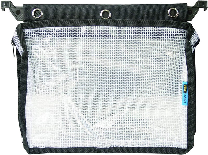 50904 Expanding Zipper Pouch with 3-Ring Grommets, Clear Mesh, Black, Clear/Black, 3 Pack