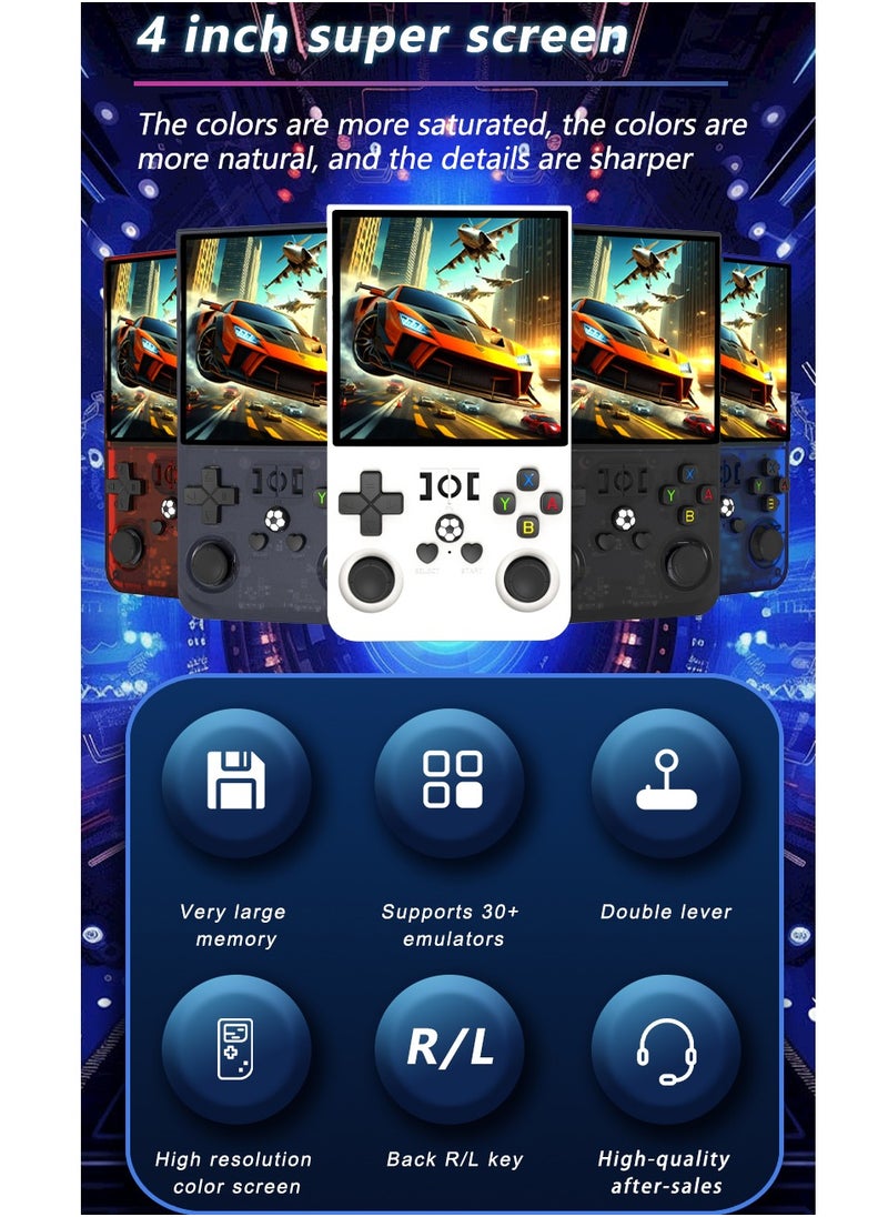 B NEW - R36S Update Version R36MAX Retro Handheld Video Game Console, 4" HD IPS Screen, 4000mAh Battery, RK3326 Chip, 30 Emulators (PS1/N64/GBA/MAME) 18000 Games, Ergonomic Design with Dual Joysticks - Image 1