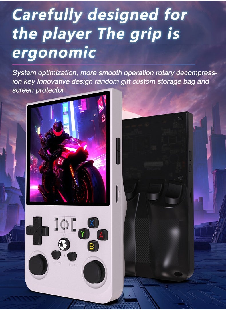 B NEW - R36S Update Version R36MAX Retro Handheld Video Game Console, 4" HD IPS Screen, 4000mAh Battery, RK3326 Chip, 30 Emulators (PS1/N64/GBA/MAME) 18000 Games, Ergonomic Design with Dual Joysticks - Image 1