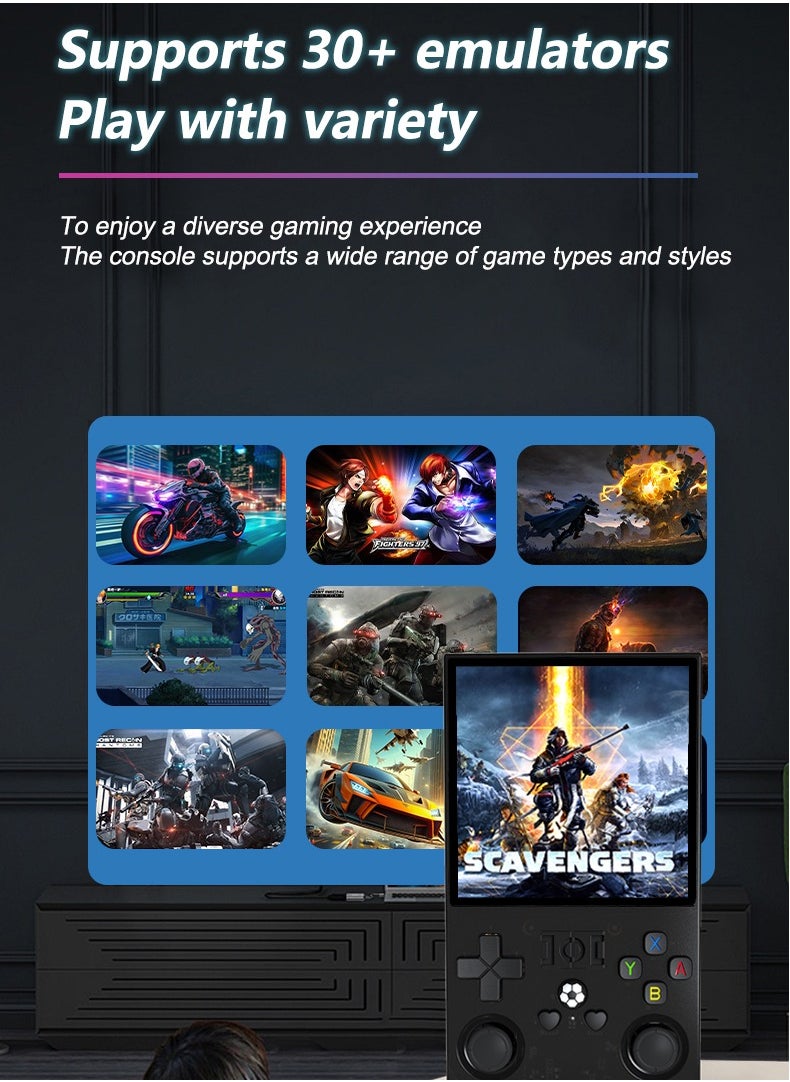 B NEW - R36S Update Version R36MAX Retro Handheld Video Game Console, 4" HD IPS Screen, 4000mAh Battery, RK3326 Chip, 30 Emulators (PS1/N64/GBA/MAME) 18000 Games, Ergonomic Design with Dual Joysticks - Image 1