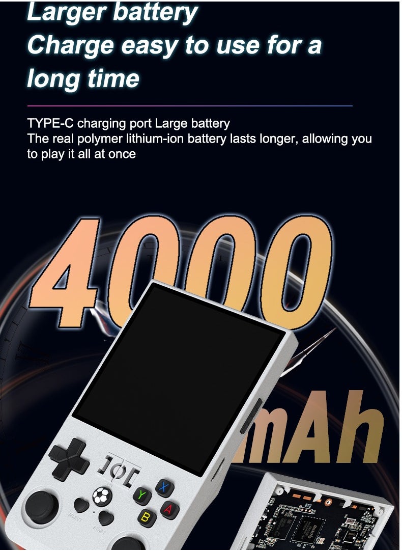 B NEW - R36S Update Version R36MAX Retro Handheld Video Game Console, 4" HD IPS Screen, 4000mAh Battery, RK3326 Chip, 30 Emulators (PS1/N64/GBA/MAME) 18000 Games, Ergonomic Design with Dual Joysticks - Image 1