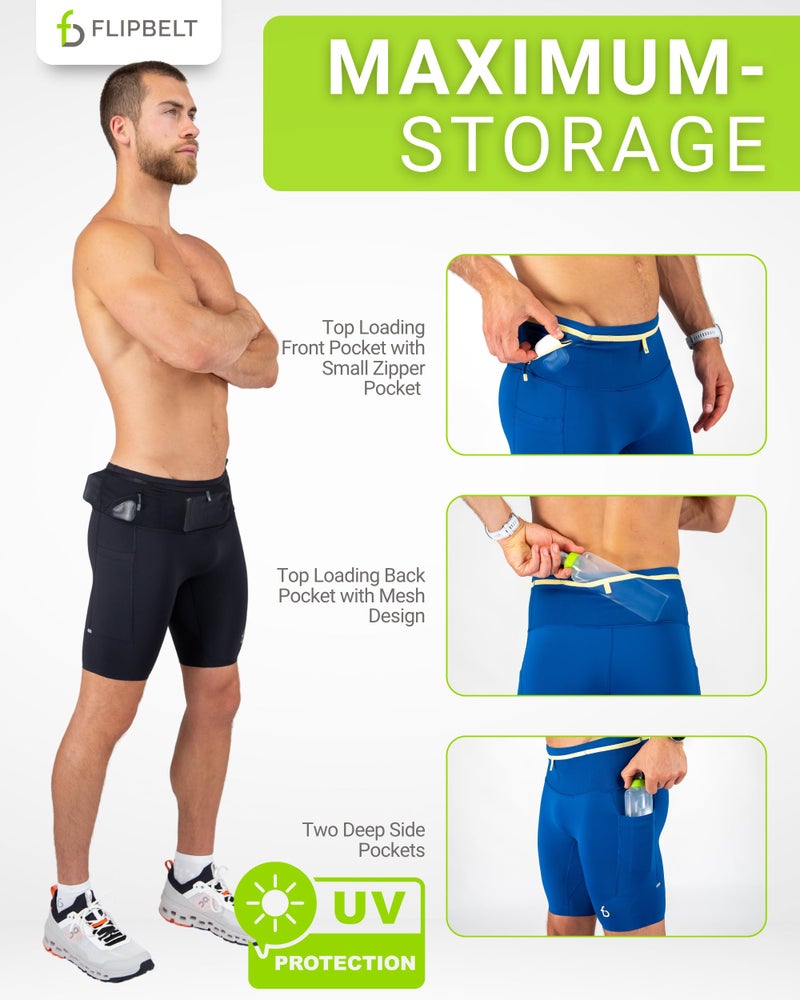 FlipBelt Men's Compression Shorts 3.0 - Black - M - Image 2
